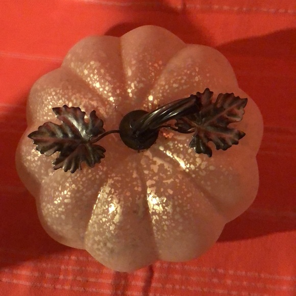 Light Up Mercury Glass Pumpkin Decor - Picture 2 of 7